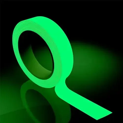 Angelwerkzeug, selbstklebendes grünes Leuchtband, leuchtet im Dunkeln, Aufkleber für die Bühne, dekoratives fluoreszierendes Klebeband, Warnaufkleber Image