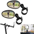 1/2pcs Specchietto retrovisore ovale per bici Rotazione di 360 gradi Specchietto retrovisore