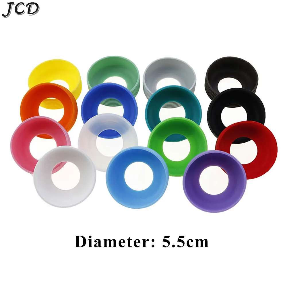 Jcd 5,5 cm Silikon-Gewinde becher hülle rutsch feste Wasserbecher-Boden abdeckung tropfen feste Wasserflaschen-Schutzhülle Image