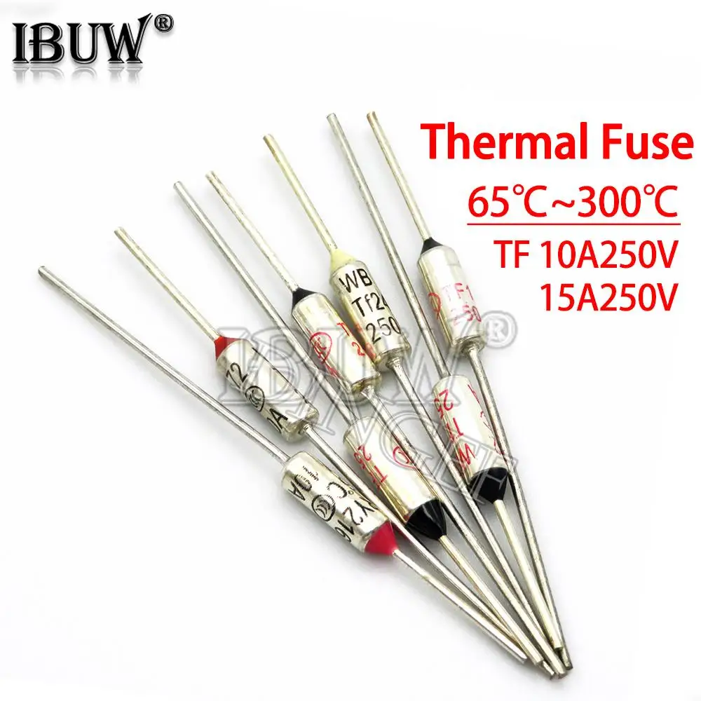 TF Thermosicherung RY 10A 15A 250V Temperaturdingef 65C 73C75C 85C 100C 120C 130C 152C 165C 172C 185C 200C 216C 240C 300C Image