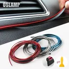 5M Car Styling decorazione d'interni striscia cromo argento blu rosso modanatura Trim Air Dashboard Door Edge accessori Auto