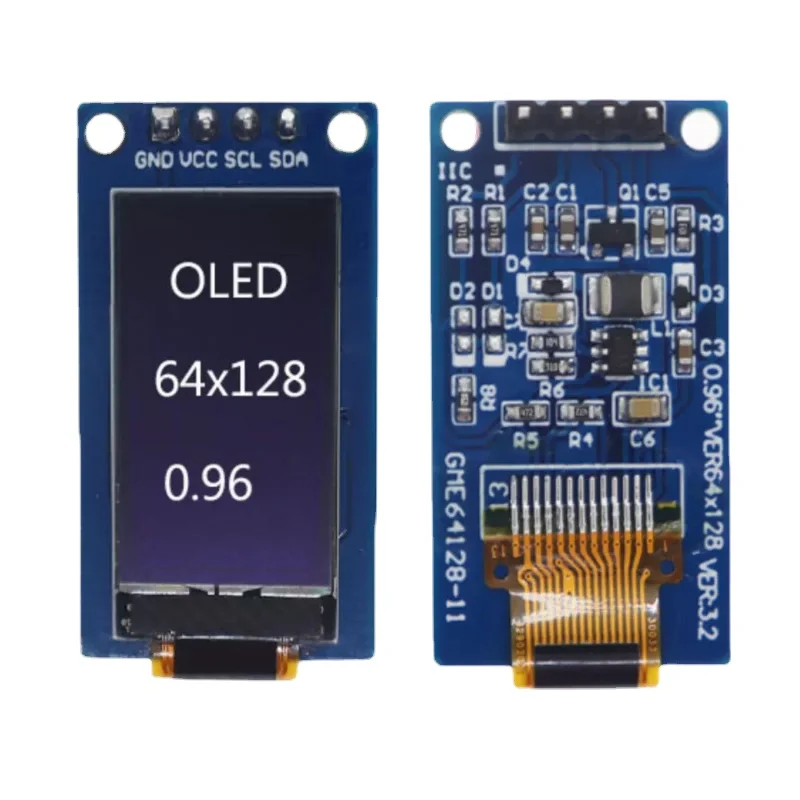 0,96 1,3 Zoll OLED-Display 64×128 LCD-Modul SH1107 LCD 1,3";OLED Vertikales Bildschirmmodul für Arduino. Image