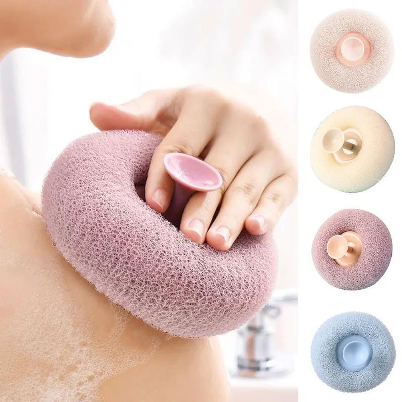 Runde Weiche Mesh Handheld Bad Schwamm Bälle Reinigung Pinsel Dusche Körper Reiniger Peeling Wäscher Bad Ball Bad Zubehör Image
