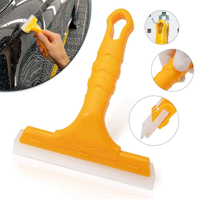 Auto Wasser Klinge Rakel Auto Fenster Windschutzscheibe Wasser Wischer Schaber Langen Griff Spiegel Glas Reinigung Silikon Rakel ﻿ Image