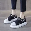 Slip on schwarze Frau Schuhe hohe Plattform Schuhe für Frauen Sommer 2024 Original bietet schick