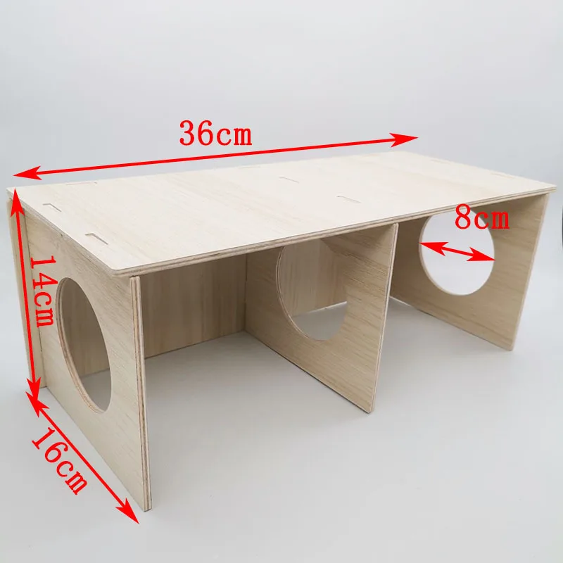 Hamster Massivholz Unterschlupf Igel Holzhaus Goldener Bär Holznest Niederländisches Schwein Schlafzimmer Rutin Hühnerhaus Kleines Haustierzubehör Image