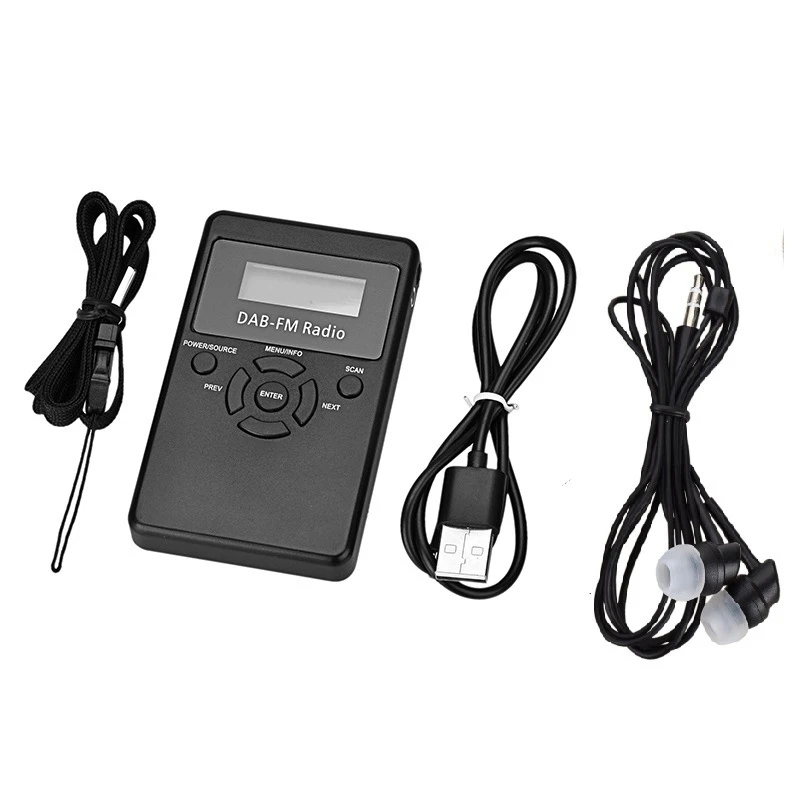 HRD-101 tragbare mini tupfen digital radio digital sendung radio fm empfänger schwarz Image