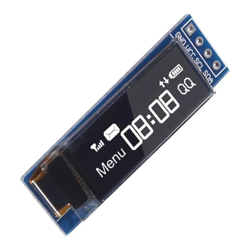 0,91 Zoll OLED-Modul 0,91 Zoll weiß/blau OLED 128 x 32 OLED-LCD-LED-Anzeigemodul 0,91 Zoll IIC kommunizieren für Arduino Image