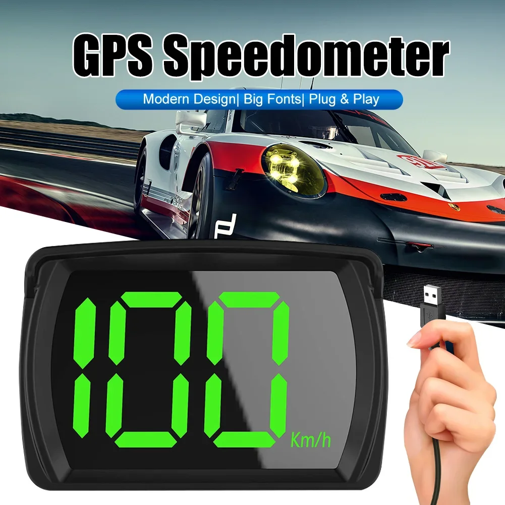 Universal Auto Hud Head Up Display GPS Hud Digital Tacho große Schrift Geschwindigkeit messer kmh für alle Auto LKW Plug & Play Auto Teil Image