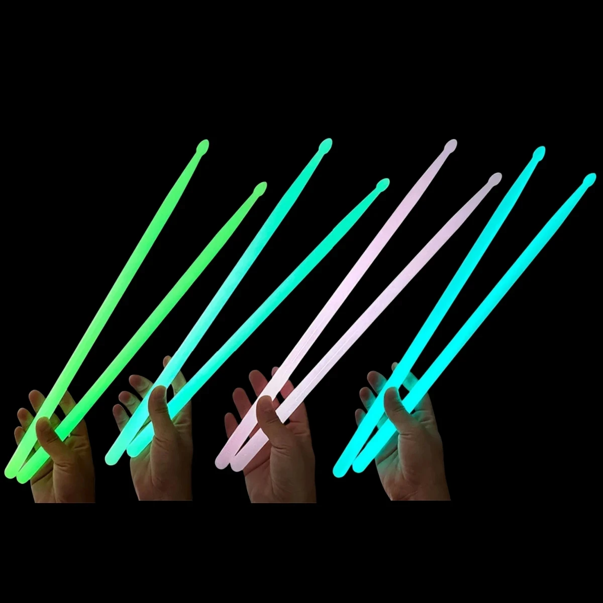Miwayer leuchtender Drum Stick leuchten Drum Sticks1Paar in den dunklen Musik instrumenten Bühnen performance fluor zierende Drumsticks Image