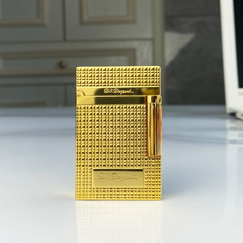 Enc endedor de gas vintage para cigarrillos, carcasa de latón de sonido brillante, ein prueba de viento, regalo para hombres, nuevo Image