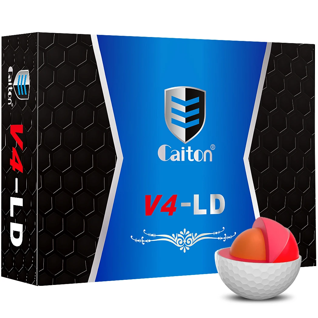 Caiton Pro Golfbälle – 4 Lagen, DuPont Surlyn, 27,6 m mehr, Turnierleistung, tolles Gefühl (12er/6er/3er-Pack) Image