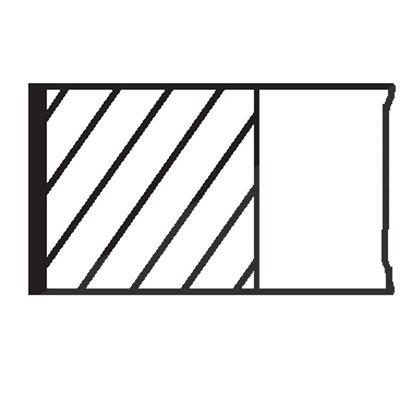 Mahle Kolbenringsatz [Hersteller-Nr. 01218N2] für Opel, Suzuki, Vauxhall Image