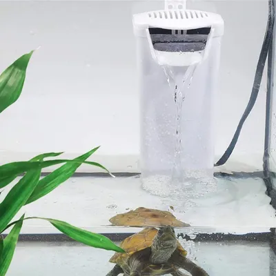 Tortoise Tank Water Filter 5W Low Water Level Reptile Low Noise Filter Pump 1-12 Gallon Aquarium