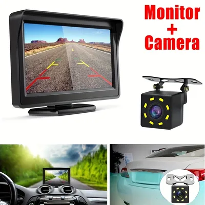 Car Camera Rear View Kit 4.3 Inch Backup Monitor Display Reverse Parking Assistant System For Car