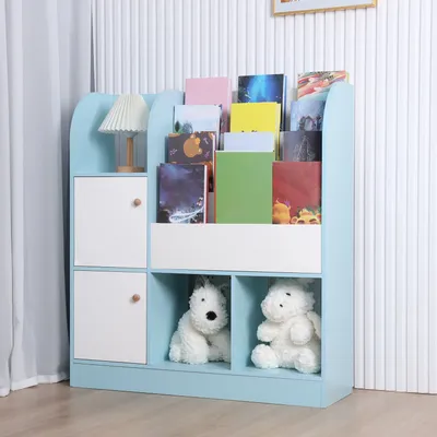 Children's Bookshelf Cartoon Books Rack Floor Simple Child Book Shelf Home Bookcases Furniture