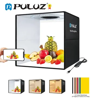 Puluz 40cm Photo Studio Light Box,Photography Lightbox,Dimmable LED Light Studio Shooting Tent Box