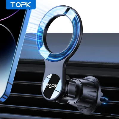 TOPK Mag-Safe Phone Holder Car, Magnetic Phone Car Mount, Air Vent Car Phone Holder with Strongest