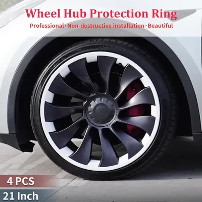 Model Y 2020-2024 Wheel Protector Design for Tesla Rim Protector 21 inch 4PCS Wheel Protector ABS