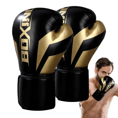 Training Boxing Gloves Boxing Gloves Men Women Ventilated Palm Genuine Leather Heavy Punching