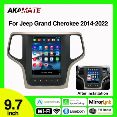 9.7inch Car Radio CarPlay Android Auto for Jeep Grand Cherokee 2014-2022 Head Unit Multimedia Player