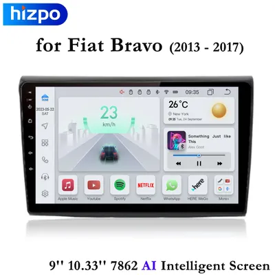 CarPlay 4G 7862 DSP 9‘’ Head Unit For Fiat Bravo 2007 -2012 Car Radio Multimedia Navigation 2 din