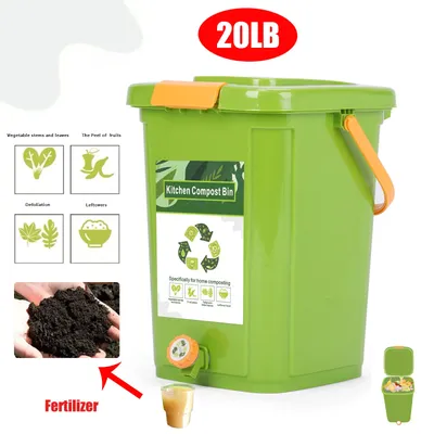 20L Compost Bin Fermentation Tank Small Household Compost Box For Food Waste Composting Container