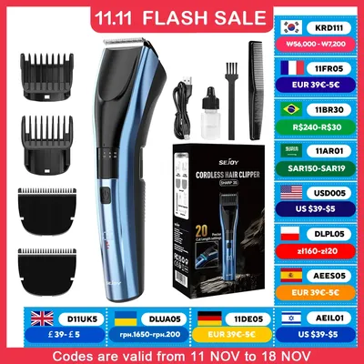 SEJOY Hair Clippers for Men Cordless Clippers for Hair Cutting Professional Men's Hair Clippers