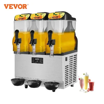 VEVOR 1/2/3 Tanks Commercial Ice-Cool Juice Smoothie Slush Maker Frozen Beverage Cold Drink