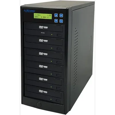 NEW PlexCopier 24X SATA 1 to 5 CD DVD M-Disc Supported Duplicator Writer Copier Tower with Free DVD