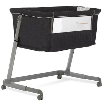 Waves 3-in-1 Baby Bassinet, Bedside Sleeper and Playard in Dark Grey, JPMA Certified