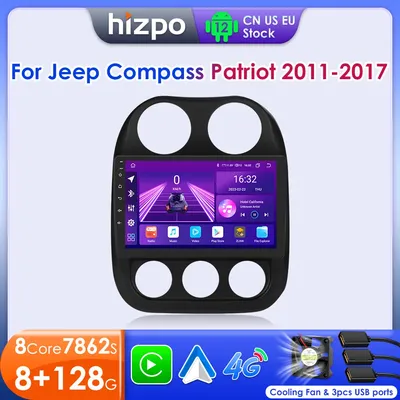 Hizpo Car Radio For Jeep Compass Patriot 2011-2017 Autoradio Stereo 2 Din GPS Navigation Multimedia