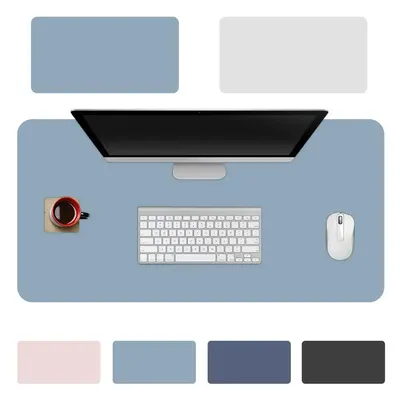 Double-sided Large Mouse Pad Game Computer Keyboard Waterproof PU Leather Office Desk Mat Non-slip