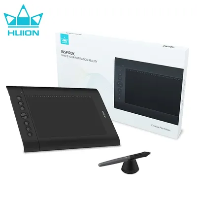 10x6.25 Inch Huion Graphics Tablet Animation Design Drawing H610PRO V2, Digital Tablet Upgrade to