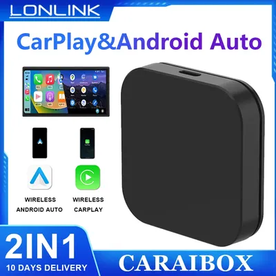 LONLINK Carplay wireless adapter box car machine Android/ Carplay Wired to Wireless USB Plug and