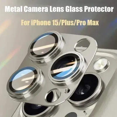 Alloy Metal Lens Cover for iPhone 15pro max 15 plus Camera Lens Screen Protector Protective Cover