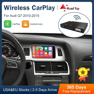 Road Top Wireless Android Auto Interface for Audi Q7 2010-2015 with MMI 3G Support Mirrorlink