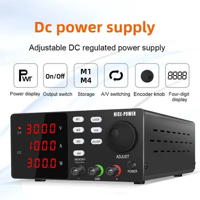 Lab DC Power Supply Laboratory Adjustable 30V 10A Regulated Stabilized USB 232 Interface