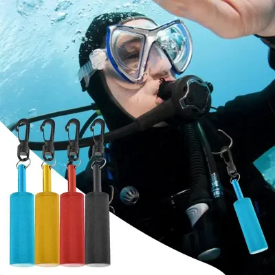 Scuba Rattle Underwater Shaker Aluminum Alloy diving rattle with Clip Noise Maker Signal Bell Diving