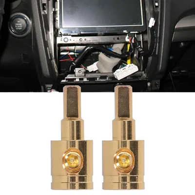 2pcs 0GA Wire Reducer Terminal Connector Pure Copper Gold Plated for Car Audio Amplifier