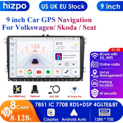 2Din Android 13 Car Radio for Volkswagen Golf 5 6 Polo Passat B6 B7 CC Skoda Jetta Universal