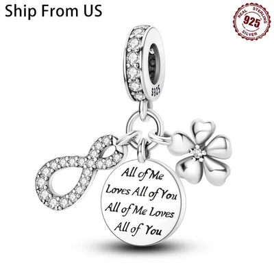 Hot Sale 925 Sterling Silver Mother's Day Gift Series Charms Beads Fit Original Pandora Bracelets