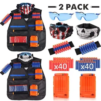 Children Kids Tactical Outdoor Vest Holder Kit Game Guns Accessories Toys for Nerf N-Strike Elite