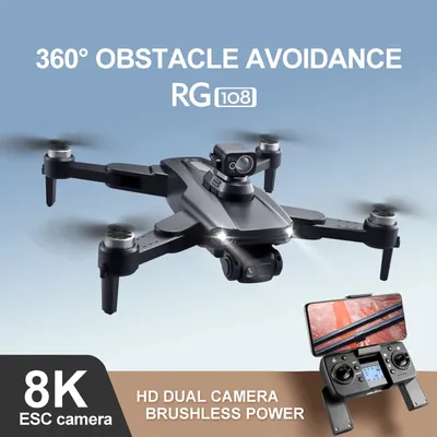 RG108 GPS Drone 8K Dual Camera Hd 1080P Wide-angle FPV Brushless Motor Automatic Return Foldable