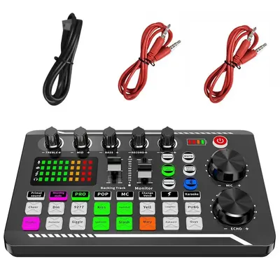 F998 Sound Card Professional Bluetooths-Compatible Studio Record For Phone PC Audio Mixing Console