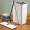 Mop & Bucket with Wringer Set for Floor Cleaning with 5 Microfiber Pads, Wet and Dry Use Household