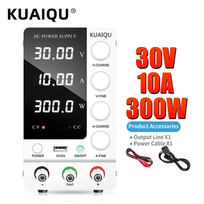 KUAIQU SPS-C3010 Adjustable DC Power Supply 30V 10A 6A Voltage Regulator ON/OFF Preset Current 60V