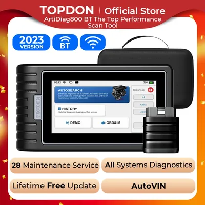 TOPDON Artidiag800 BT OBD2 Professional Car Diagnostic Tool Automotive Scanner All System Scan Tool