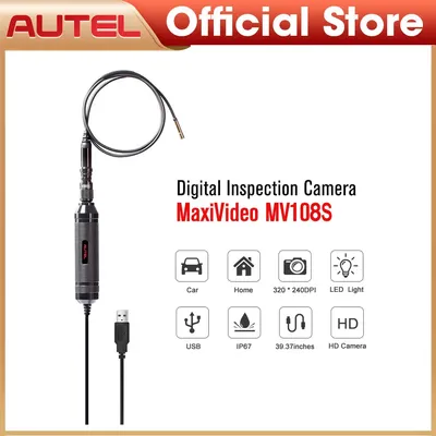 Autel MaxiVideo MV108S Automotive Inspection Camera 8.5 mm Image Head Work with MaxiSys PC Record