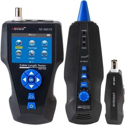 Network Cable Tester,AT278 TDR Multi-functional LCD Tracker For RJ45, RJ11, BNC, Metal